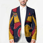 Personalized Adelaide Football Blazer Easter Egg Pattern Red Blue Tribal Dot Art Style