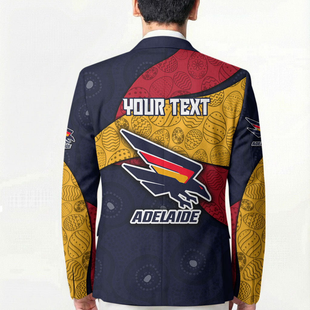 Personalized Adelaide Football Blazer Easter Egg Pattern Red Blue Tribal Dot Art Style
