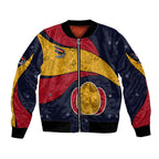 Personalized Adelaide Football Bomber Jacket Easter Egg Pattern Red Blue Tribal Dot Art Style
