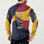 Personalized Adelaide Football Button Sweatshirt Easter Egg Pattern Red Blue Tribal Dot Art Style