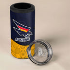 Personalized Adelaide Football 4 in 1 Can Cooler Tumbler Easter Egg Pattern Red Blue Tribal Dot Art Style