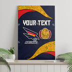 Personalized Adelaide Football Canvas Wall Art Easter Egg Pattern Red Blue Tribal Dot Art Style