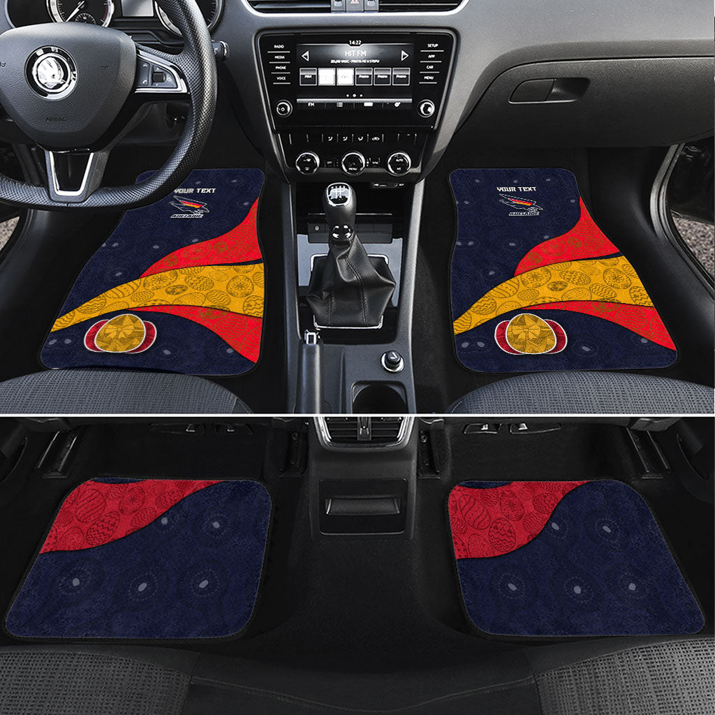 Personalized Adelaide Football Car Mats Easter Egg Pattern Red Blue Tribal Dot Art Style