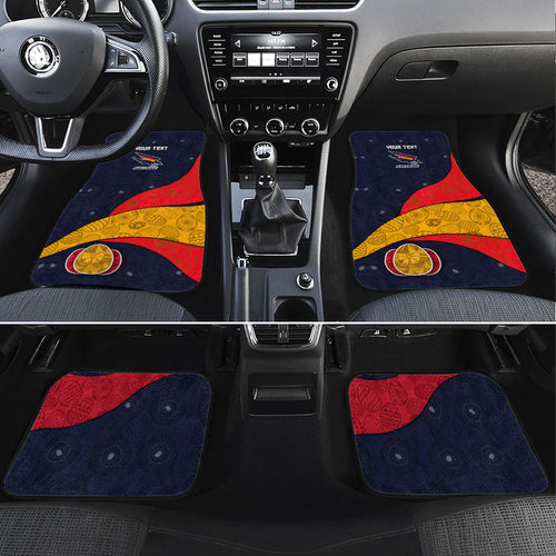 Personalized Adelaide Football Car Mats Easter Egg Pattern Red Blue Tribal Dot Art Style