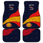 Personalized Adelaide Football Car Mats Easter Egg Pattern Red Blue Tribal Dot Art Style