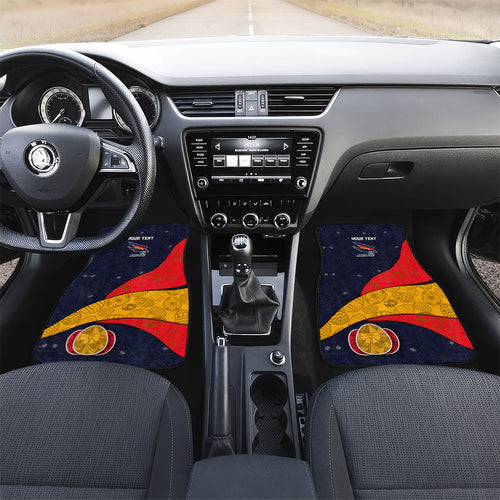 Personalized Adelaide Football Car Mats Easter Egg Pattern Red Blue Tribal Dot Art Style
