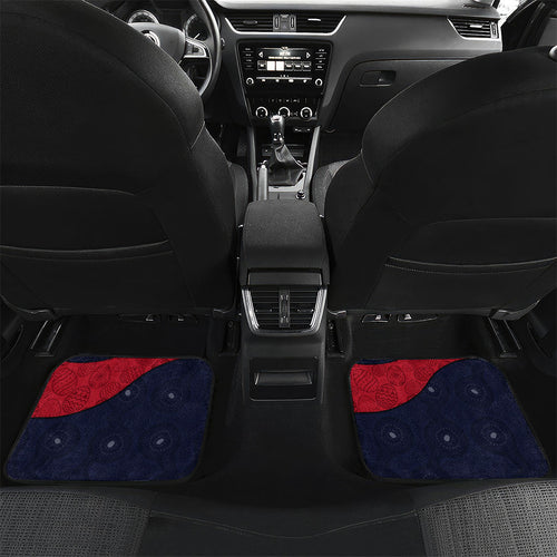 Personalized Adelaide Football Car Mats Easter Egg Pattern Red Blue Tribal Dot Art Style