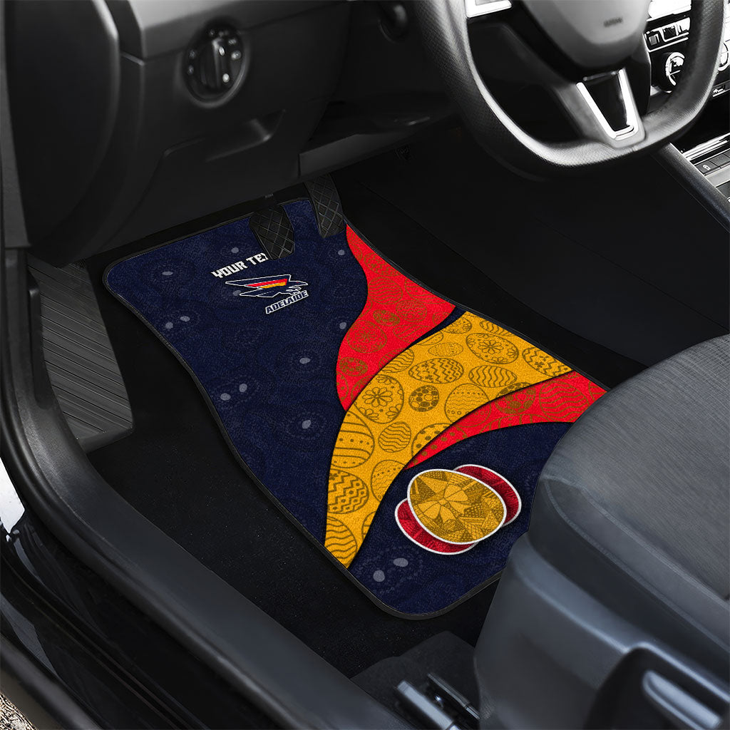 Personalized Adelaide Football Car Mats Easter Egg Pattern Red Blue Tribal Dot Art Style