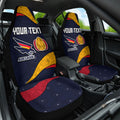 Personalized Adelaide Football Car Seat Cover Easter Egg Pattern Red Blue Tribal Dot Art Style