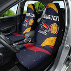 Personalized Adelaide Football Car Seat Cover Easter Egg Pattern Red Blue Tribal Dot Art Style