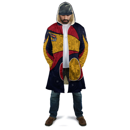 Personalized Adelaide Football Cloak Easter Egg Pattern Red Blue Tribal Dot Art Style