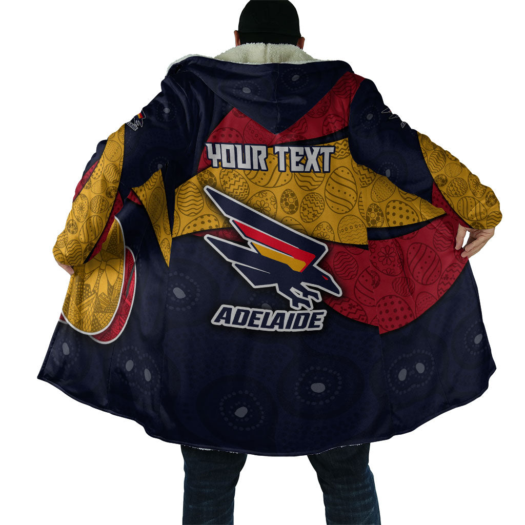 Personalized Adelaide Football Cloak Easter Egg Pattern Red Blue Tribal Dot Art Style