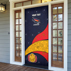 Personalized Adelaide Football Door Cover Easter Egg Pattern Red Blue Tribal Dot Art Style