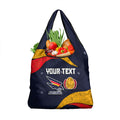 Personalized Adelaide Football Grocery Bag Easter Egg Pattern Red Blue Tribal Dot Art Style