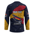 Personalized Adelaide Football Hockey Jersey Easter Egg Pattern Red Blue Tribal Dot Art Style
