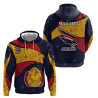 Personalized Adelaide Football Hoodie Easter Egg Pattern Red Blue Tribal Dot Art Style
