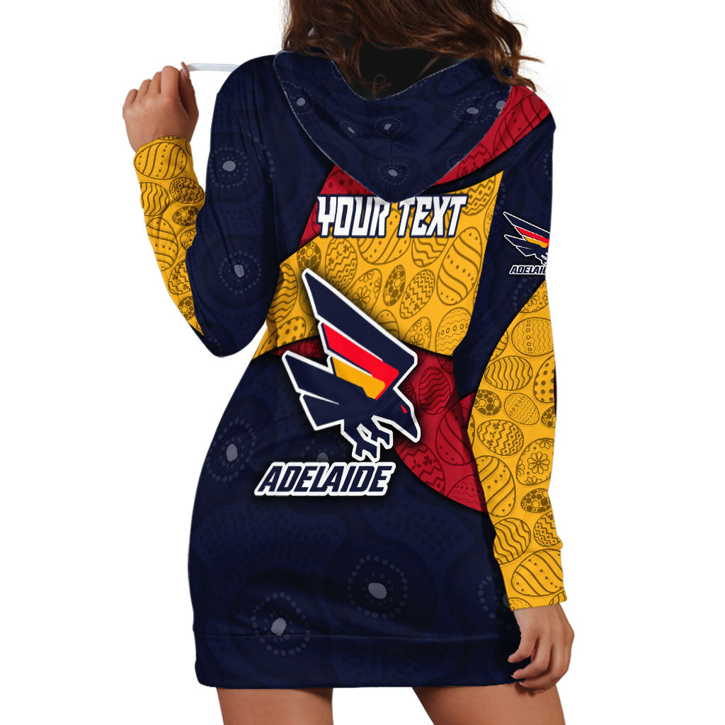 Personalized Adelaide Football Hoodie Dress Easter Egg Pattern Red Blue Tribal Dot Art Style