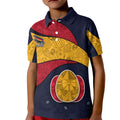 Personalized Adelaide Football Kid Polo Shirt Easter Egg Pattern Red Blue Tribal Dot Art Style