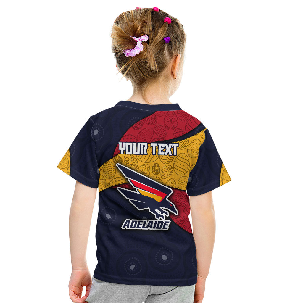 Personalized Adelaide Football Kid T Shirt Easter Egg Pattern Red Blue Tribal Dot Art Style