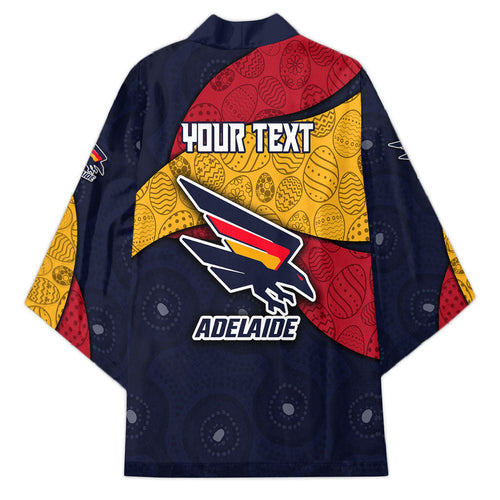 Personalized Adelaide Football Kimono Easter Egg Pattern Red Blue Tribal Dot Art Style