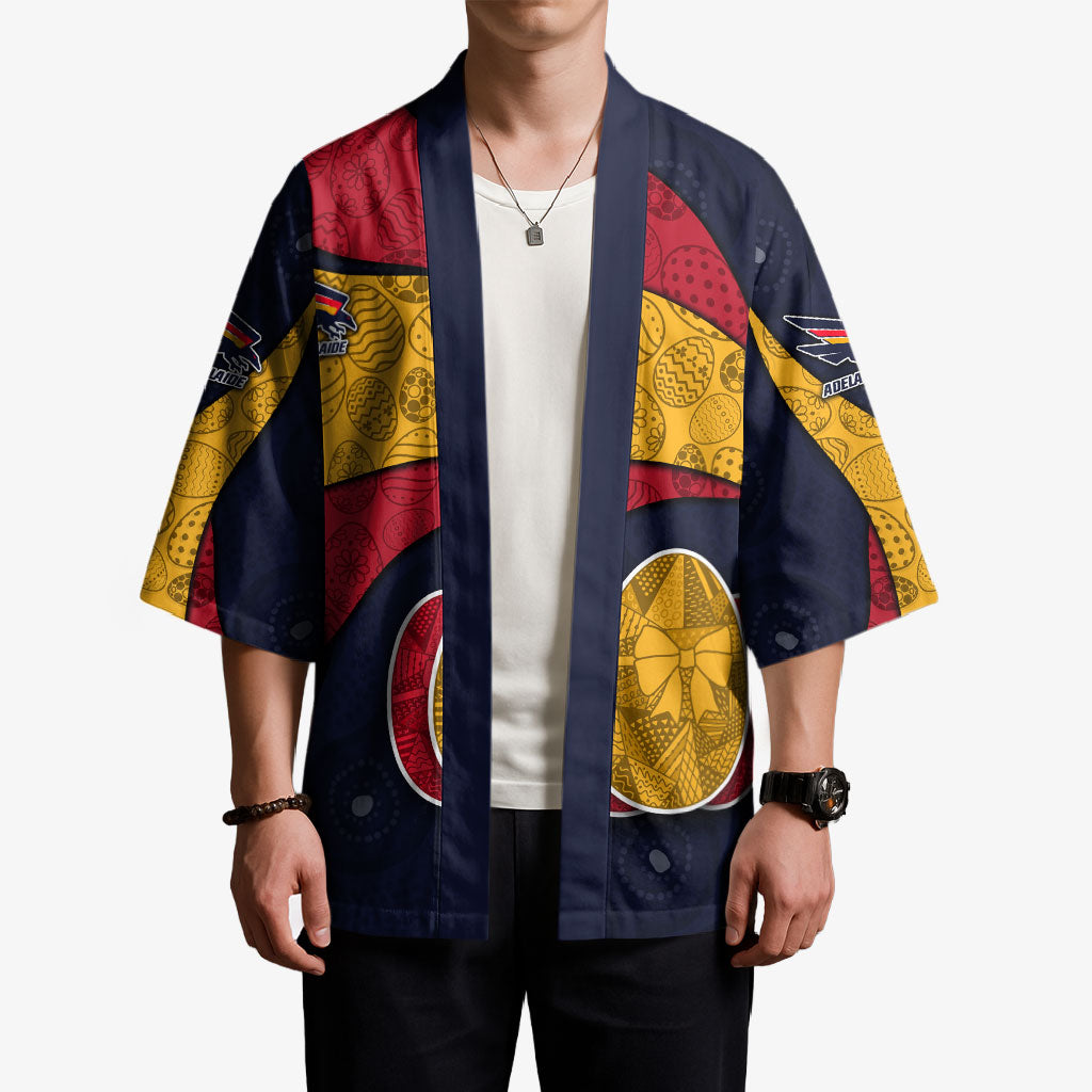 Personalized Adelaide Football Kimono Easter Egg Pattern Red Blue Tribal Dot Art Style