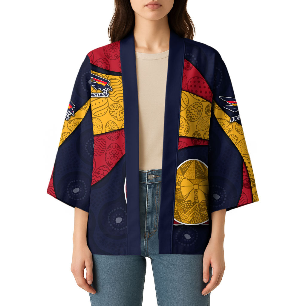 Personalized Adelaide Football Kimono Easter Egg Pattern Red Blue Tribal Dot Art Style