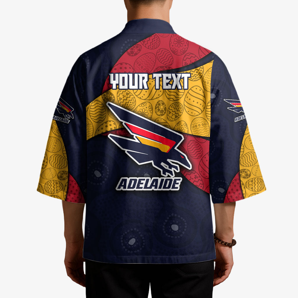 Personalized Adelaide Football Kimono Easter Egg Pattern Red Blue Tribal Dot Art Style