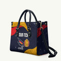 Personalized Adelaide Football Leather Bag Easter Egg Pattern Red Blue Tribal Dot Art Style