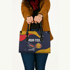 Personalized Adelaide Football Leather Bag Easter Egg Pattern Red Blue Tribal Dot Art Style