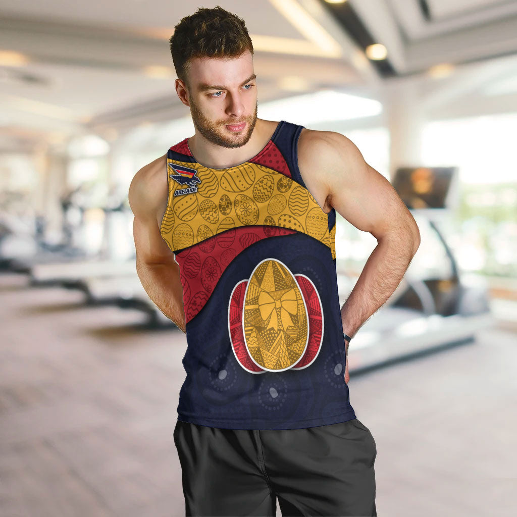 Personalized Adelaide Football Men Tank Top Easter Egg Pattern Red Blue Tribal Dot Art Style