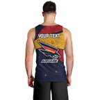 Personalized Adelaide Football Men Tank Top Easter Egg Pattern Red Blue Tribal Dot Art Style