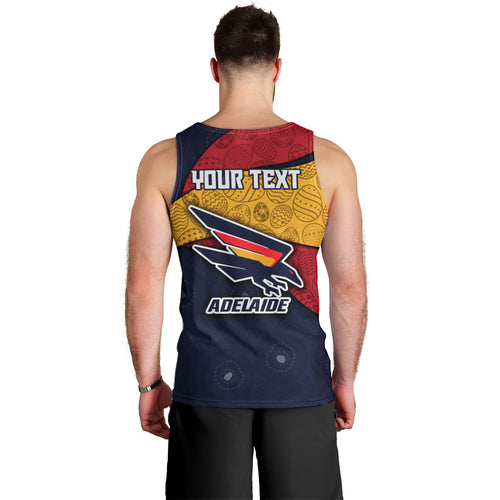 Personalized Adelaide Football Men Tank Top Easter Egg Pattern Red Blue Tribal Dot Art Style