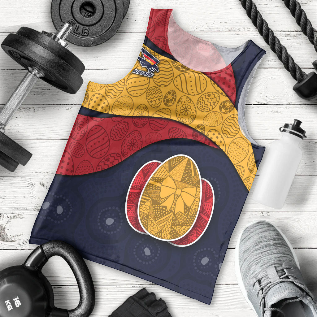 Personalized Adelaide Football Men Tank Top Easter Egg Pattern Red Blue Tribal Dot Art Style