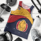 Personalized Adelaide Football Men Tank Top Easter Egg Pattern Red Blue Tribal Dot Art Style
