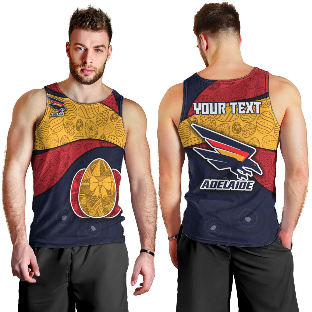 Personalized Adelaide Football Men Tank Top Easter Egg Pattern Red Blue Tribal Dot Art Style