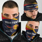 Personalized Adelaide Football Neck Gaiter Easter Egg Pattern Red Blue Tribal Dot Art Style