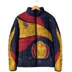 Personalized Adelaide Football Padded Jacket Easter Egg Pattern Red Blue Tribal Dot Art Style