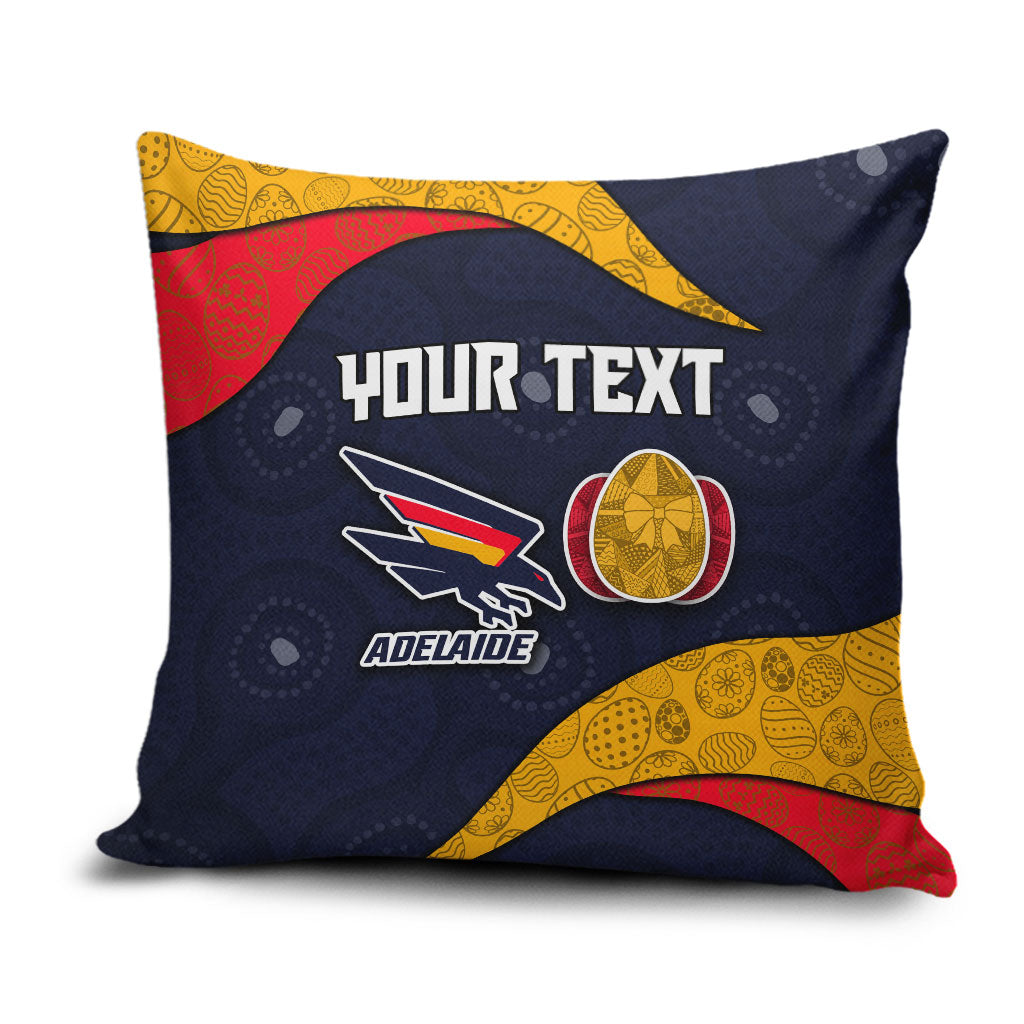Personalized Adelaide Football Pillow Cover Easter Egg Pattern Red Blue Tribal Dot Art Style