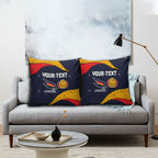 Personalized Adelaide Football Pillow Cover Easter Egg Pattern Red Blue Tribal Dot Art Style