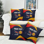Personalized Adelaide Football Pillow Cover Easter Egg Pattern Red Blue Tribal Dot Art Style