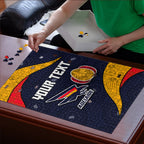 Personalized Adelaide Football Puzzle Easter Egg Pattern Red Blue Tribal Dot Art Style