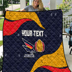Personalized Adelaide Football Quilt Easter Egg Pattern Red Blue Tribal Dot Art Style