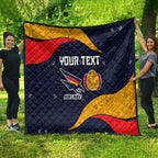 Personalized Adelaide Football Quilt Easter Egg Pattern Red Blue Tribal Dot Art Style