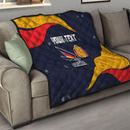 Personalized Adelaide Football Quilt Easter Egg Pattern Red Blue Tribal Dot Art Style