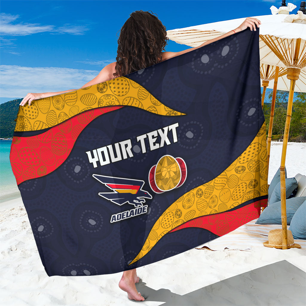 Personalized Adelaide Football Sarong Easter Egg Pattern Red Blue Tribal Dot Art Style
