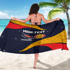 Personalized Adelaide Football Sarong Easter Egg Pattern Red Blue Tribal Dot Art Style