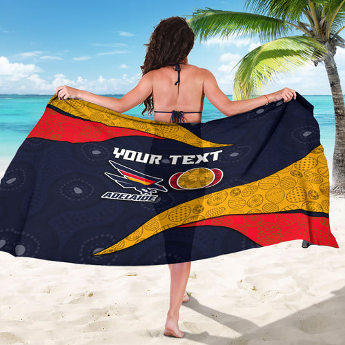 Personalized Adelaide Football Sarong Easter Egg Pattern Red Blue Tribal Dot Art Style