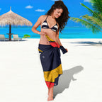 Personalized Adelaide Football Sarong Easter Egg Pattern Red Blue Tribal Dot Art Style