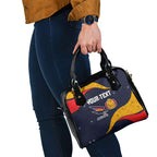 Personalized Adelaide Football Shoulder Handbag Easter Egg Pattern Red Blue Tribal Dot Art Style