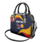 Personalized Adelaide Football Shoulder Handbag Easter Egg Pattern Red Blue Tribal Dot Art Style